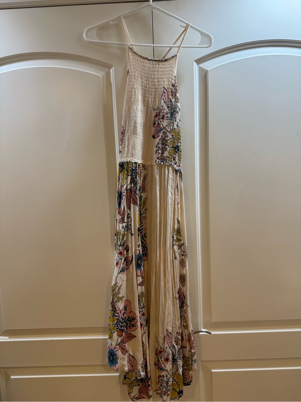 Free People Cream Floral Maxi Dress